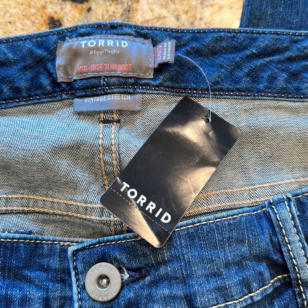 Torrid Mid Rise Slim Boot Cut Jeans - Picture 5 of 6